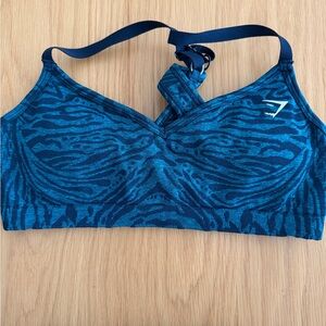 Gymshark Teal Patterned Sports Bra